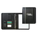 Leatherette Zippered Binder Padfolio